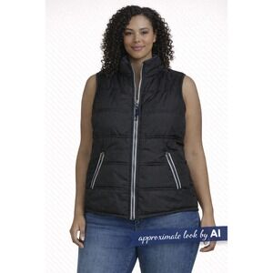 Carters Gray Puffer Vest Kids 4T Athletic Dept. Quilted Full Zip Fleece Neck